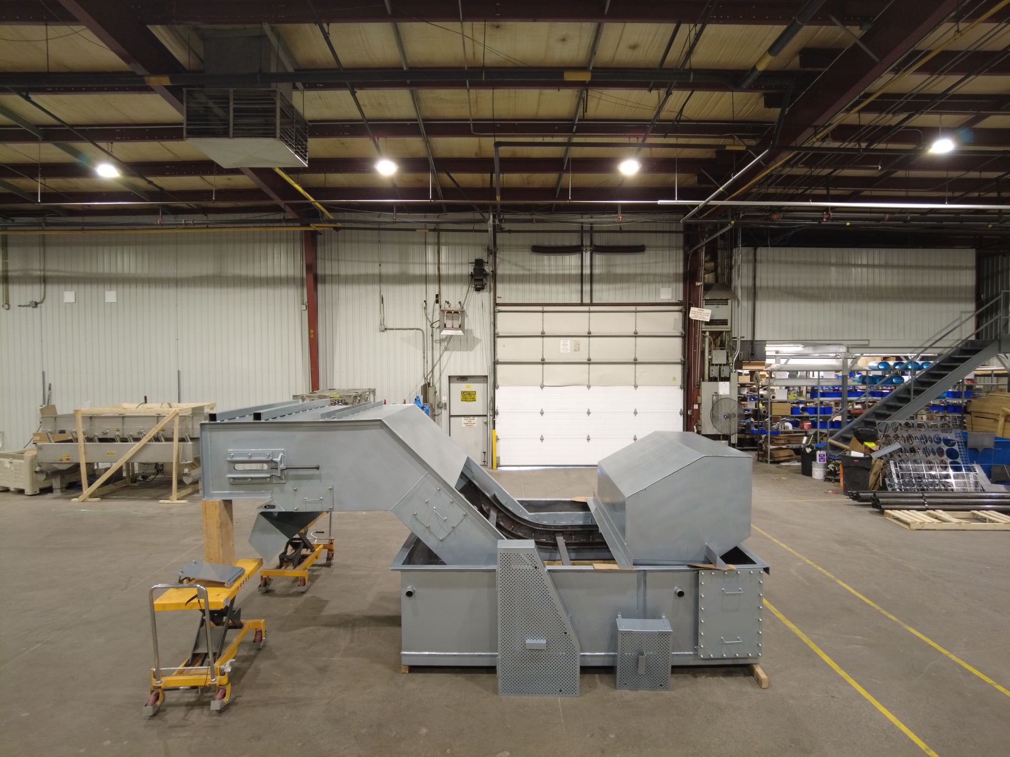 Large steel weldment in build on the shop floor