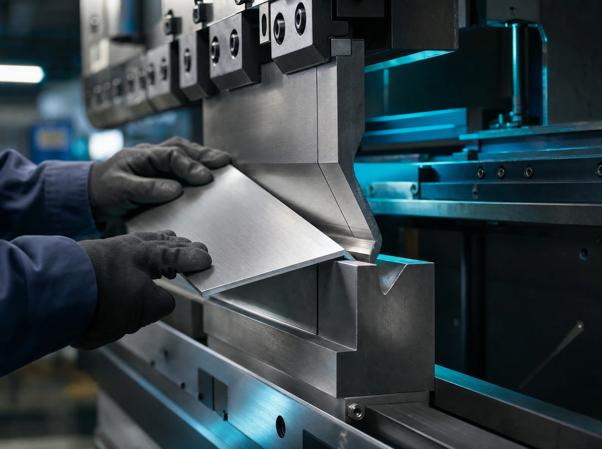 Press brake forming metal parts