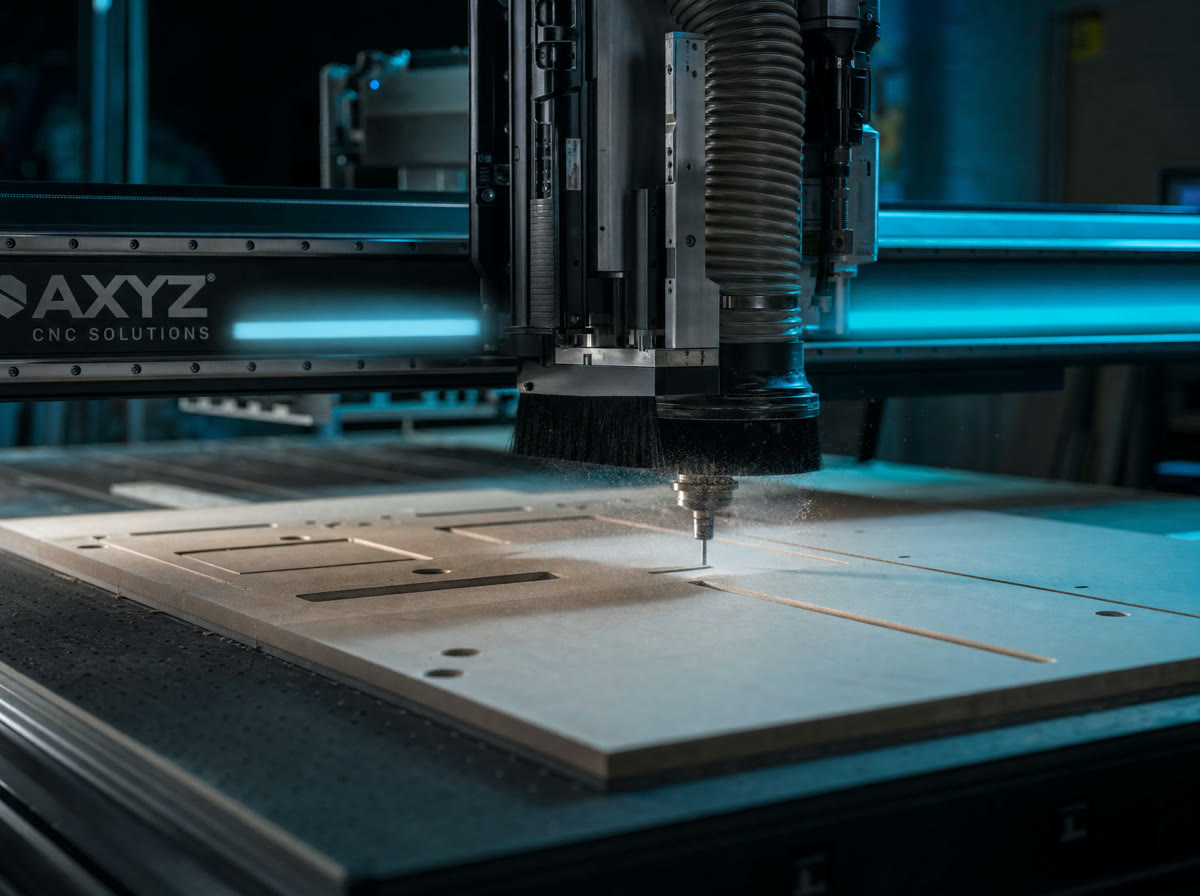 CNC router table for production components