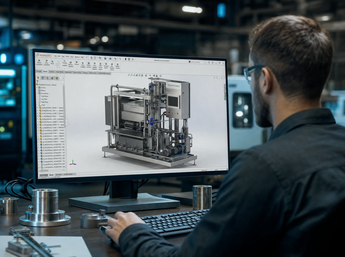Engineering workstation for custom machine design