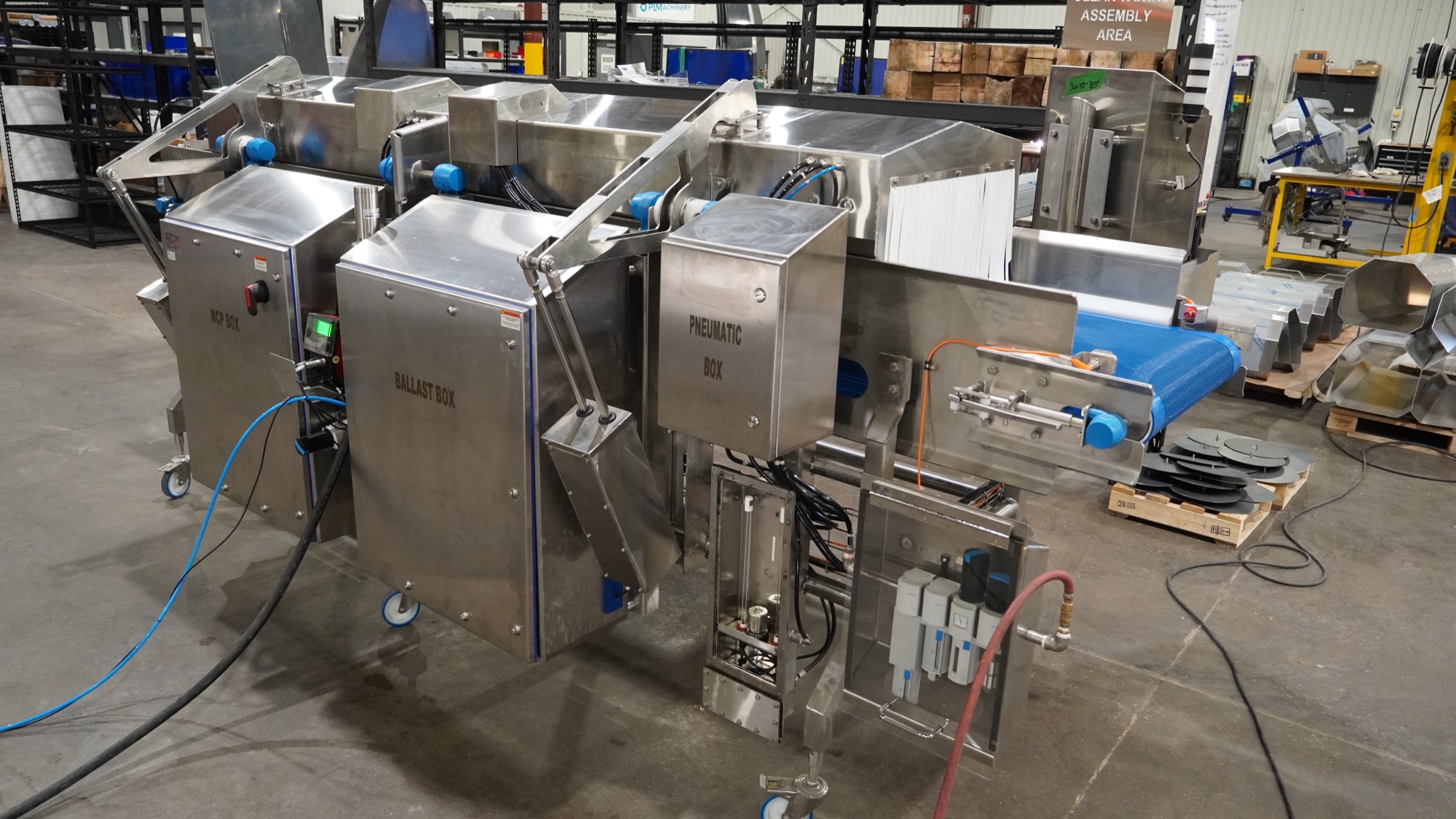 Custom machine ready for installation and commissioning